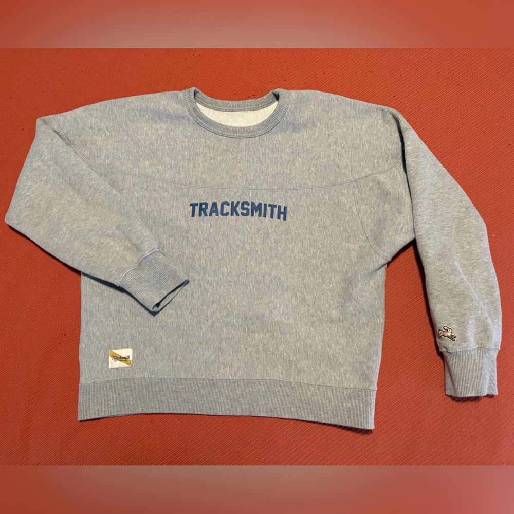 Tracksmith Heather Gray Crewneck Sweater